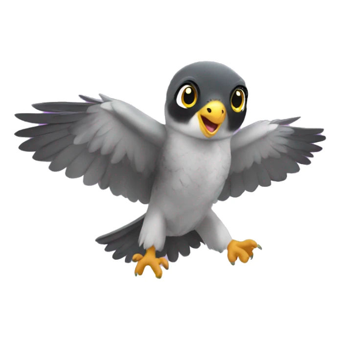 Baby Peregrine falcon happy dance sticker