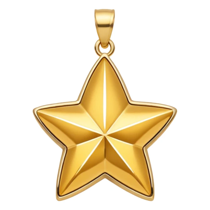 golden star charm-shaped trinket, gold pendant sticker