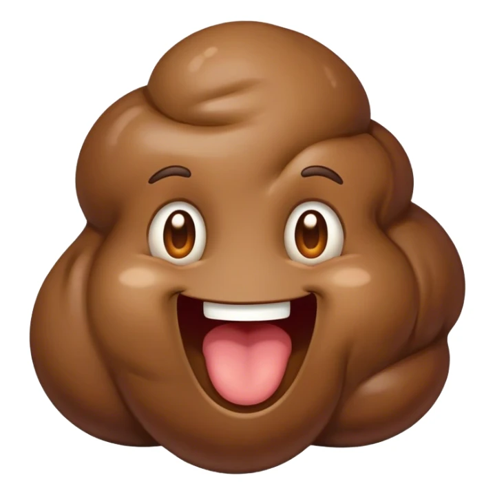 Poop dying of laughter sticker