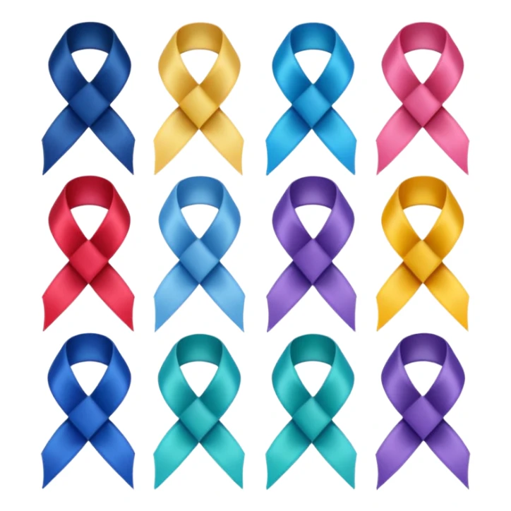Ribbon of same design in all colors sticker