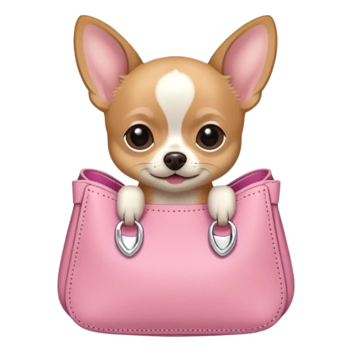 chihuahua in a pink purse sticker