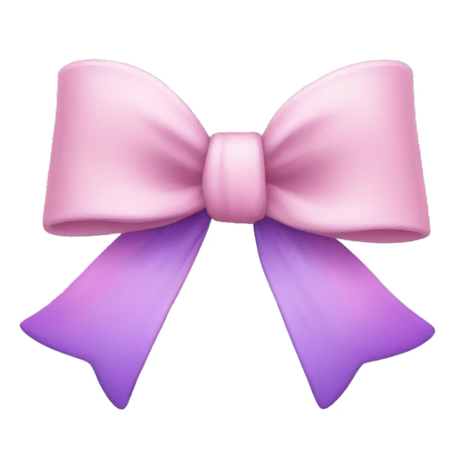 pastel pink and purple bow sticker
