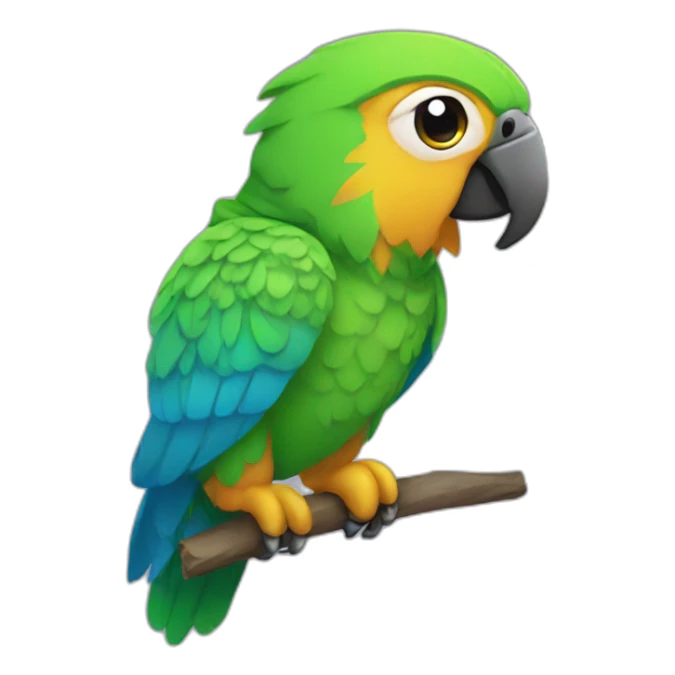 Parrot wearing a hoodie sticker