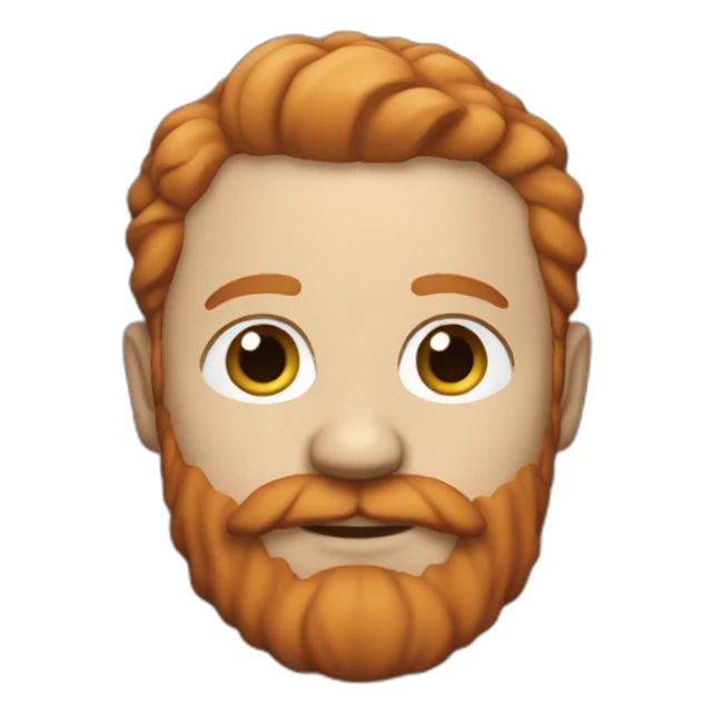 white 48 year old with trimmed red beard and chest hair sticker