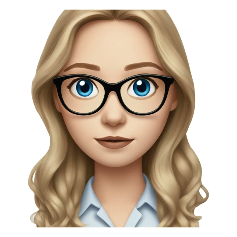 Elizabeth Olsen blue eyes wearing glasses  sticker