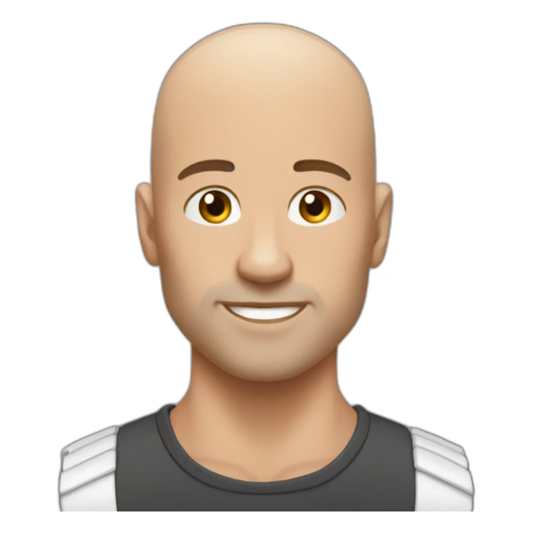 a musculine bald head andrew tate sticker