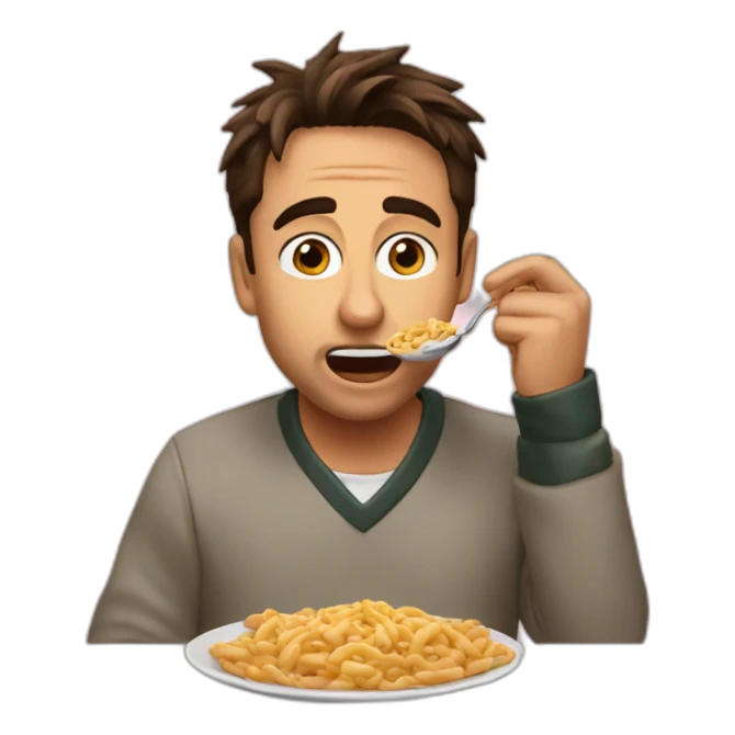 Joey tribbiani eating food sticker