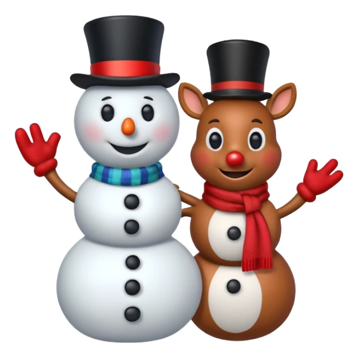 Frosty the snowman with Rudolph the red nosed reindeer  sticker