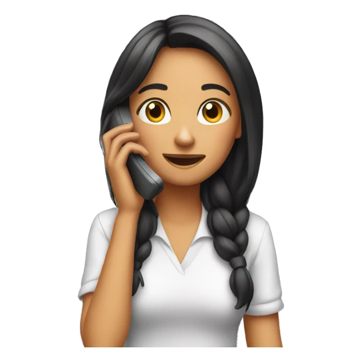 girl on the phone sticker