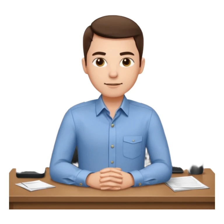 un recruteur à son bureau (l'image est tourné de 3/4) sticker