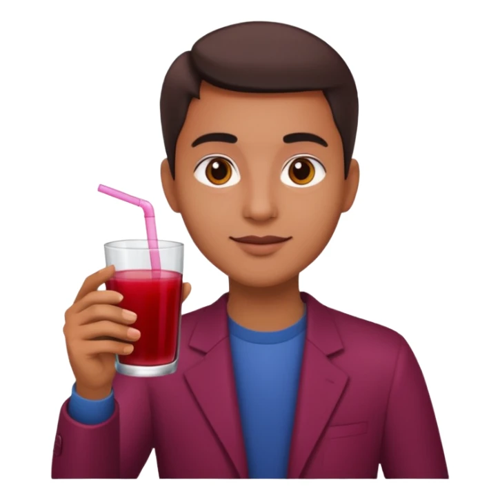 juice red,forest fruits, person, sticker