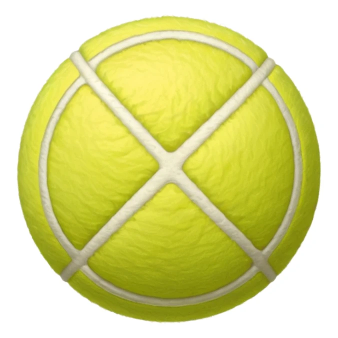 tennis ball with female gender sign sticker