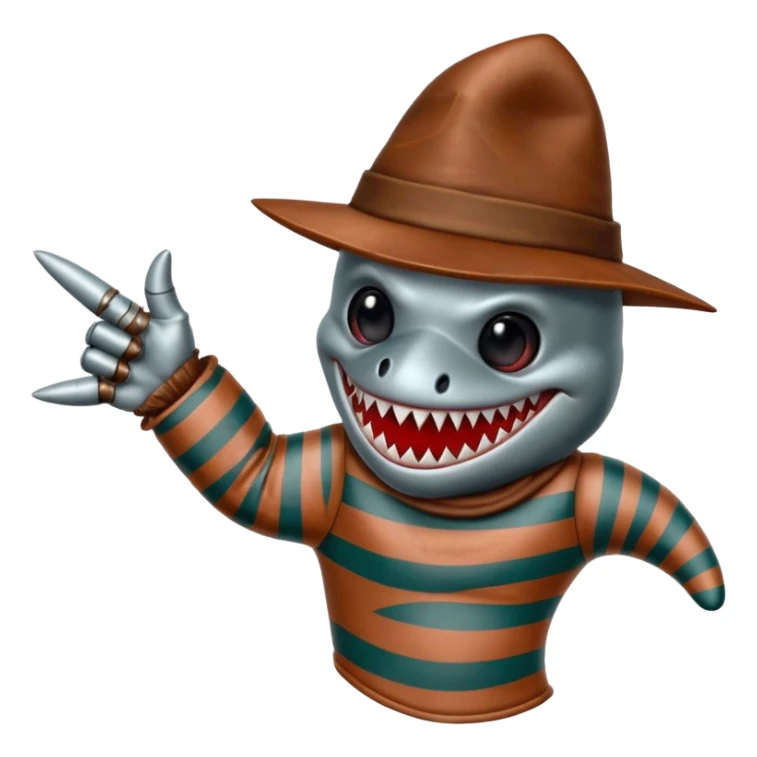 Freddy Krueger shark finger glove sticker