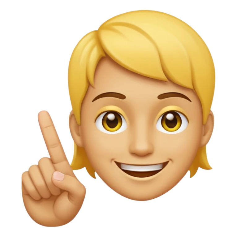 Face with middle finger Backwards (face only and face is yellow) sticker