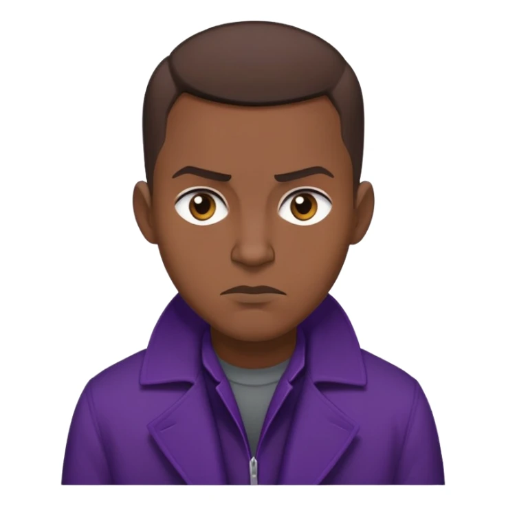 Amycus Carrow in harry potter, a man thin, brown hair, crew cut hair, look evil, dark purple coat sticker