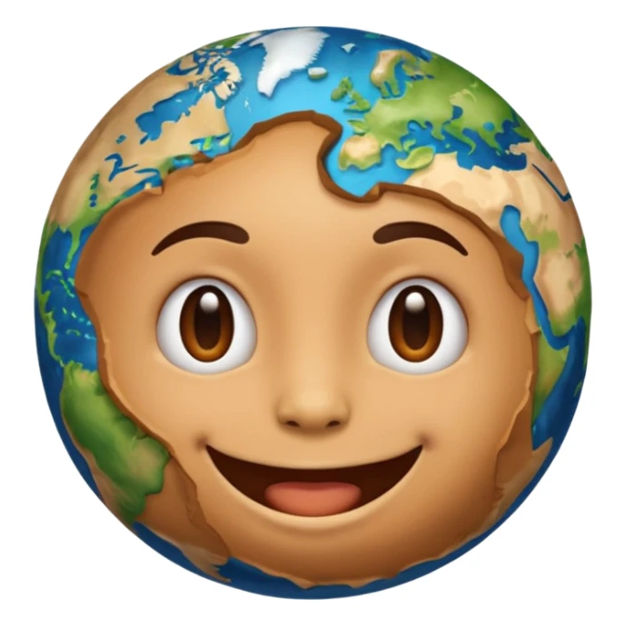Planet earth emoji face on the office  sticker