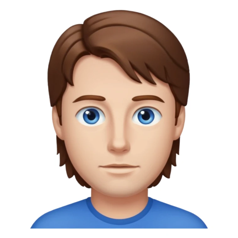 Dan Miller brown hair, blue eyes sticker