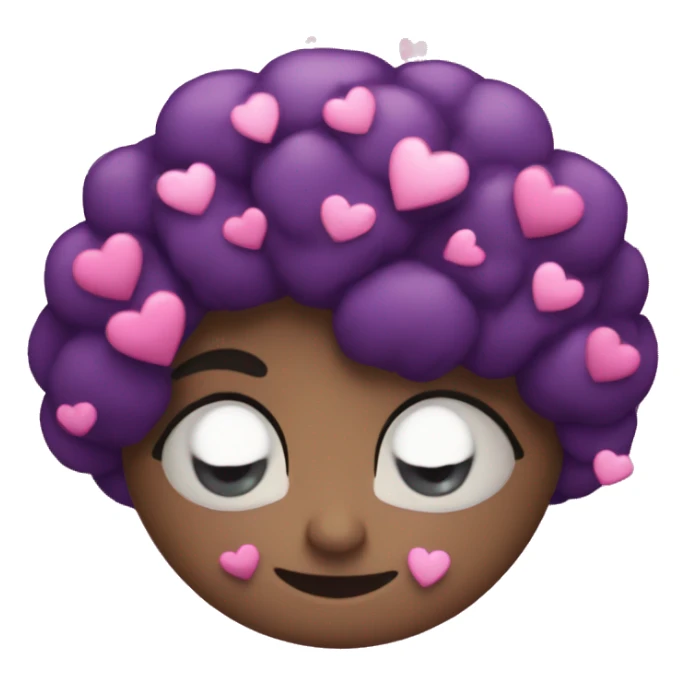 BlackBerry whit hearts on her eyes sticker