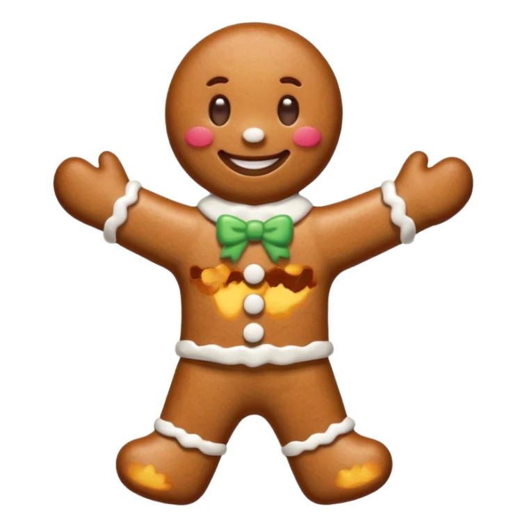 Omino di pan di zenzero con solo glassa bianca  sticker