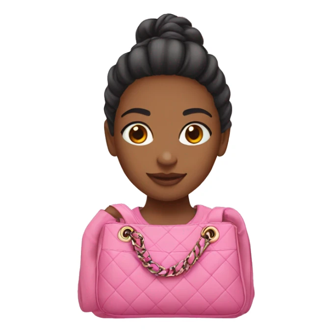 Girl wearing pink chanel bag sticker