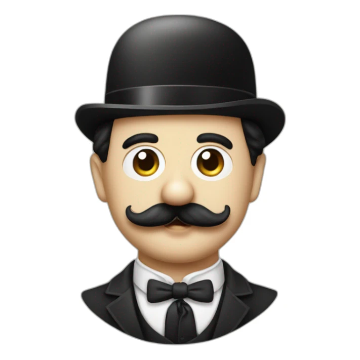 Charlie chaplin dictateur moustache courte sticker