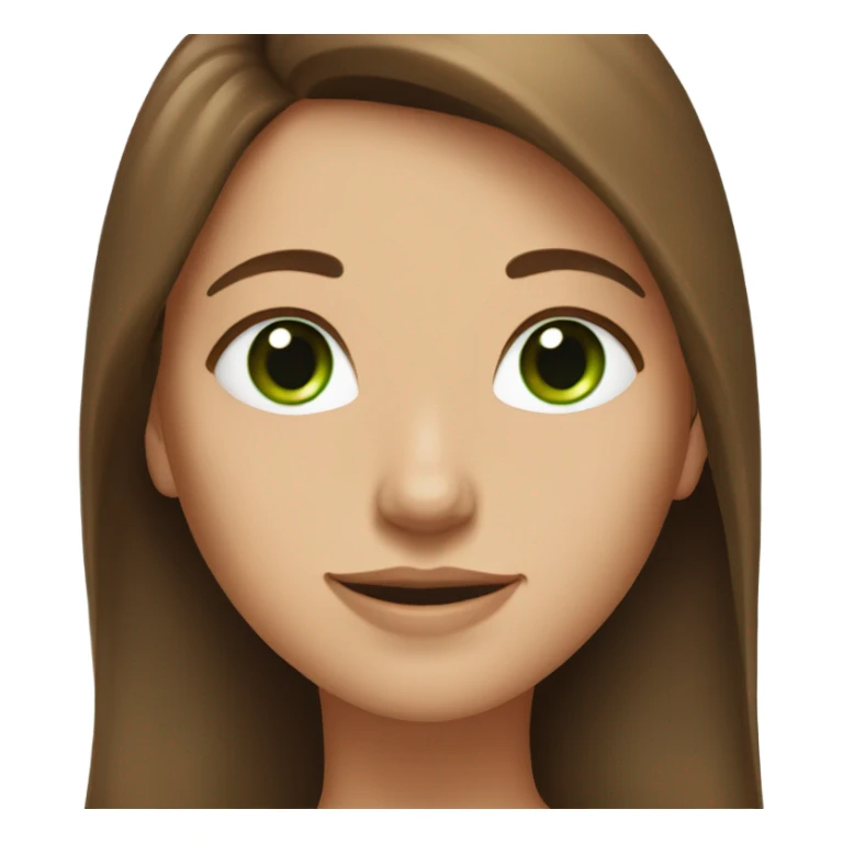 Tall girl with Brown long Hair and green eyes sticker