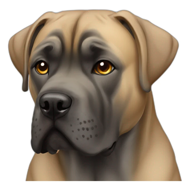 dog Cane Corso color fawn full body sticker
