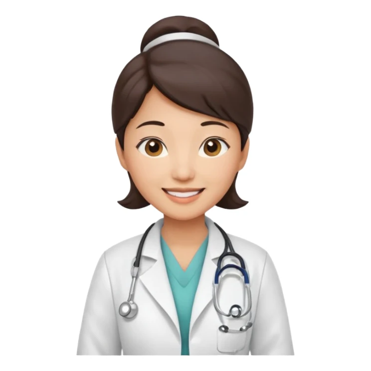 Asian female doctor obstetrician sticker