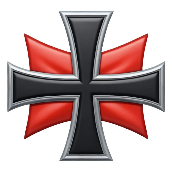 German empire with iron cross flag sticker