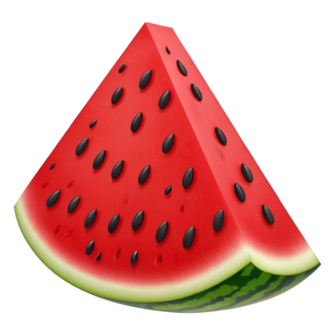 watermelon wedge emoji, with seeds and a bite taken out sticker