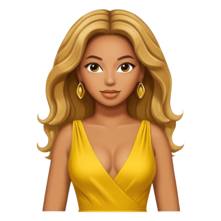 Beyonce with yellow outfit sticker