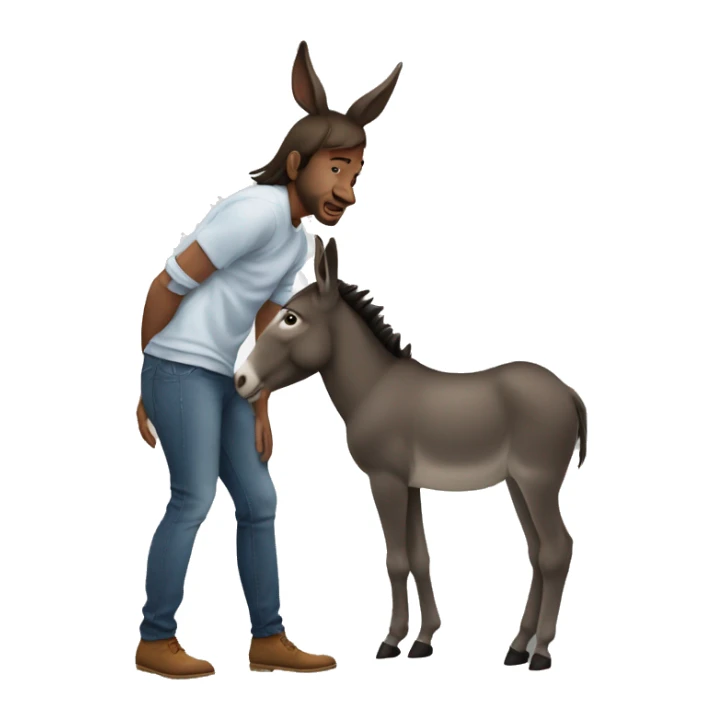 ass kisser (with donkey in photo) sticker