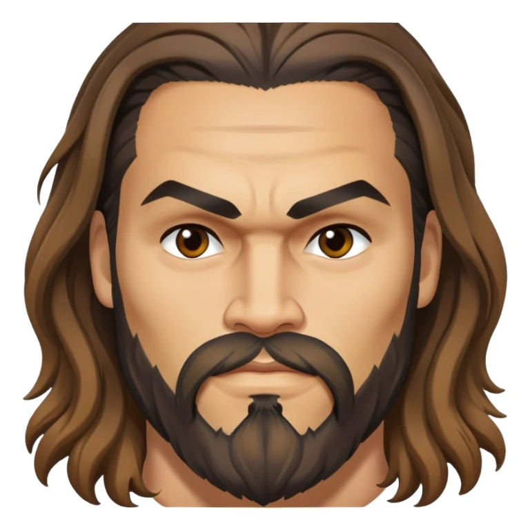 Jason Momoa with long hair and beard sticker