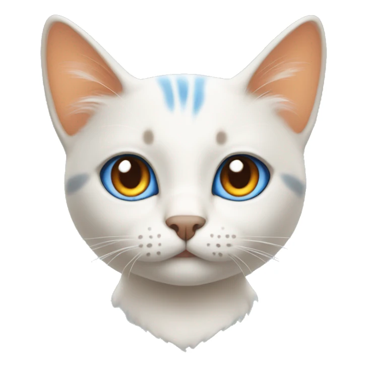 cat blue eyes with cream orange markings sticker