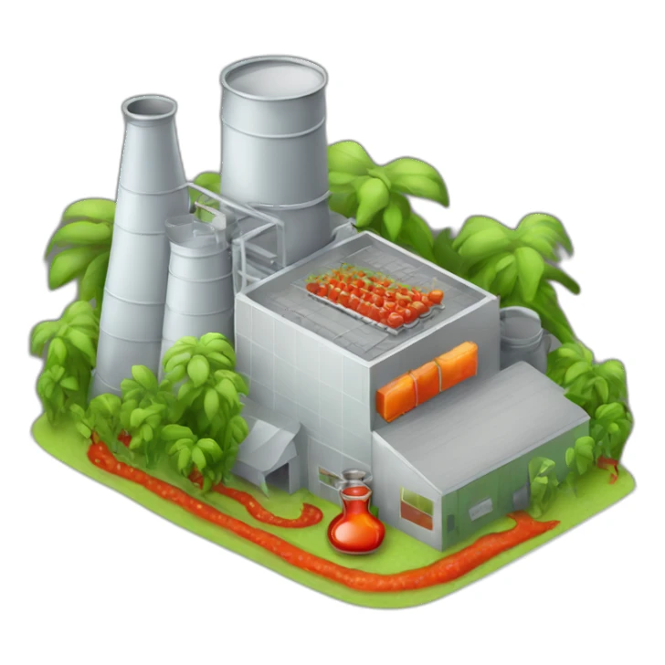 ecological factory of hot sauce sticker