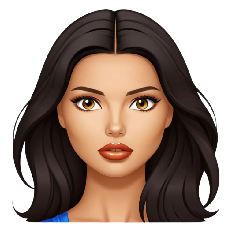 Adriana Lima, beautiful Brazilian supermodel with long dark hair and striking features sticker