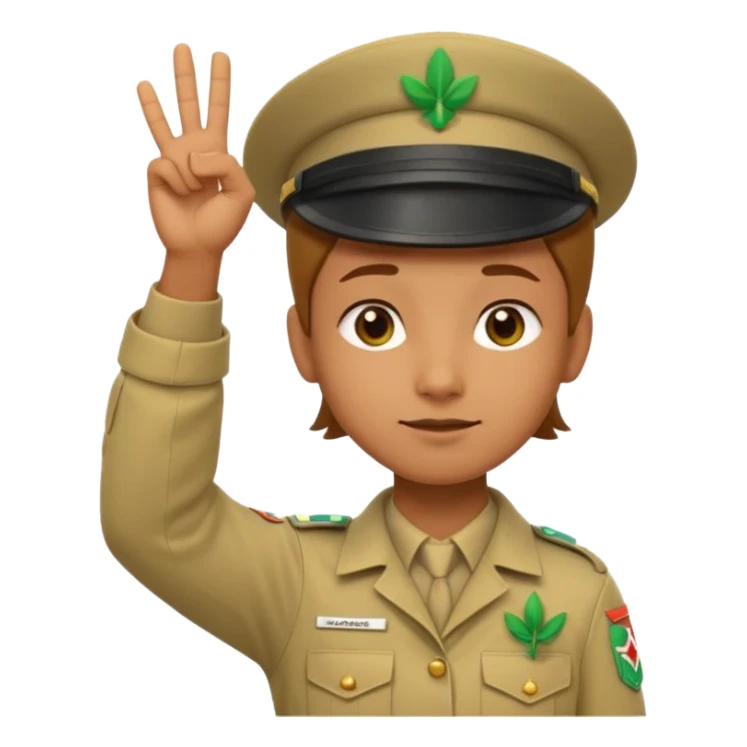 “Emoji-style person in a scout uniform making a balancing gesture with both hands. One hand holds a red cross (not allowed), the other a green checkmark (allowed). Thoughtful expression, simple clean emoji design, centered, transparent background.” sticker
