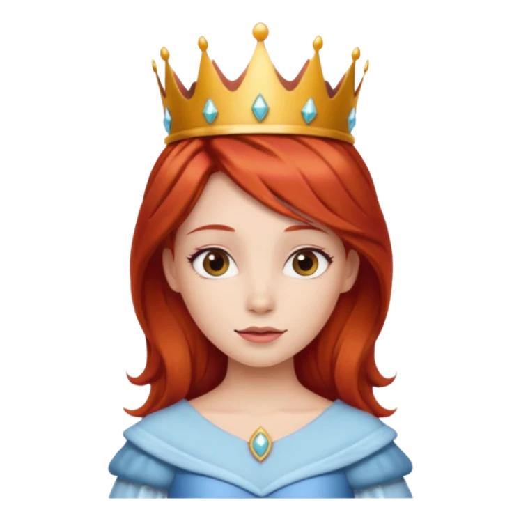 Sexy red hair princess sticker