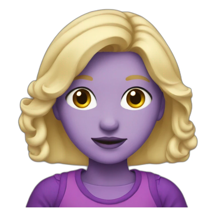 blonde girl with purble outfit sticker