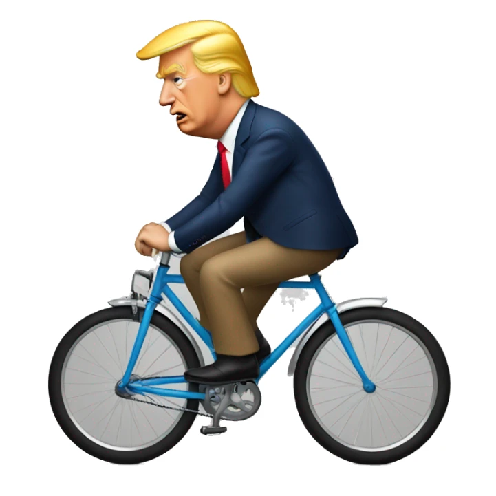 Donald Trump sur un vélo  sticker