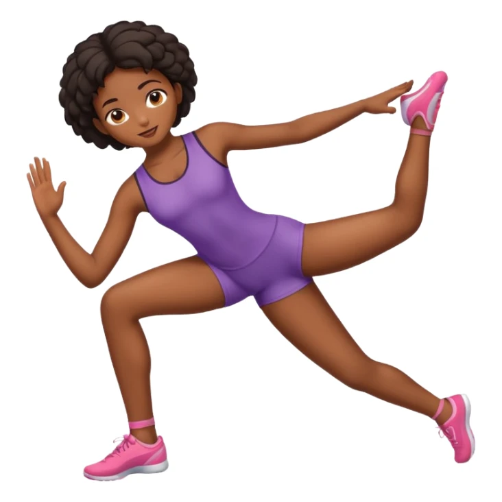 Black girl touching her toes sticker