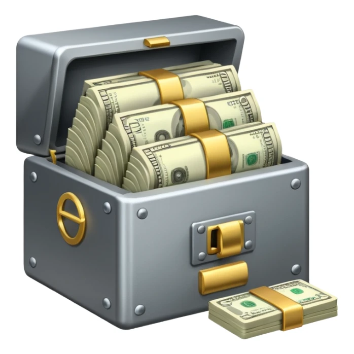 open filled cash money wifi vault sticker