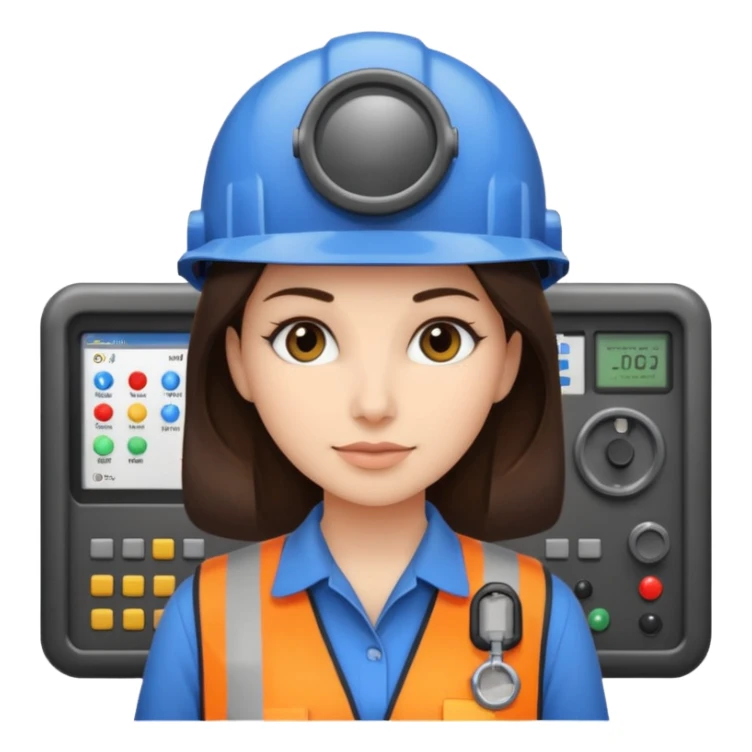 opérateur contrôle non destructif féminin brune sticker