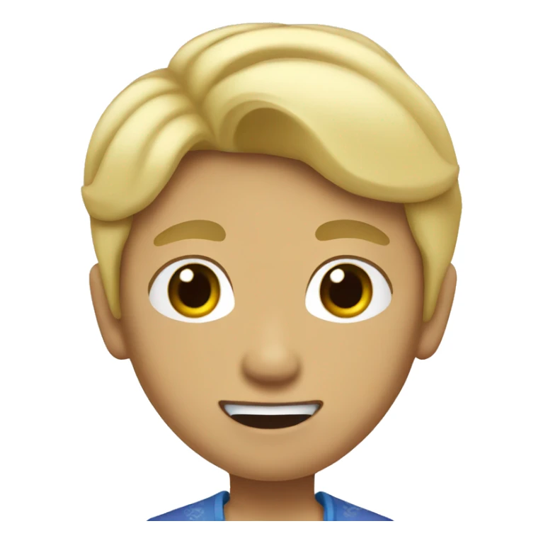 Asian boy with blond hair black eyebrows and earrings  sticker