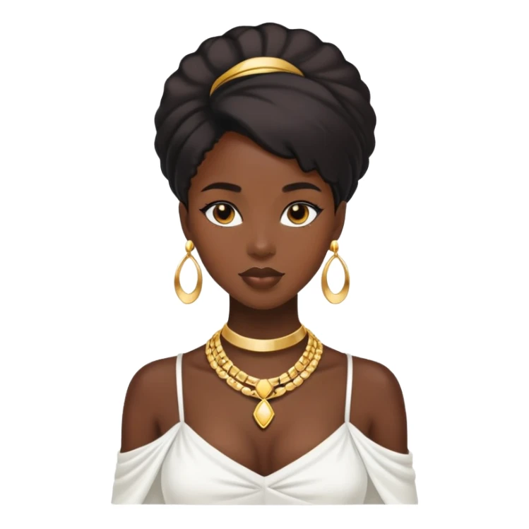 luxurious black girl sticker