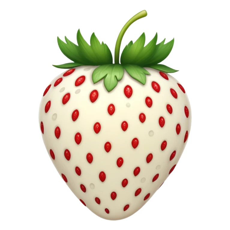 a white strawberry sticker