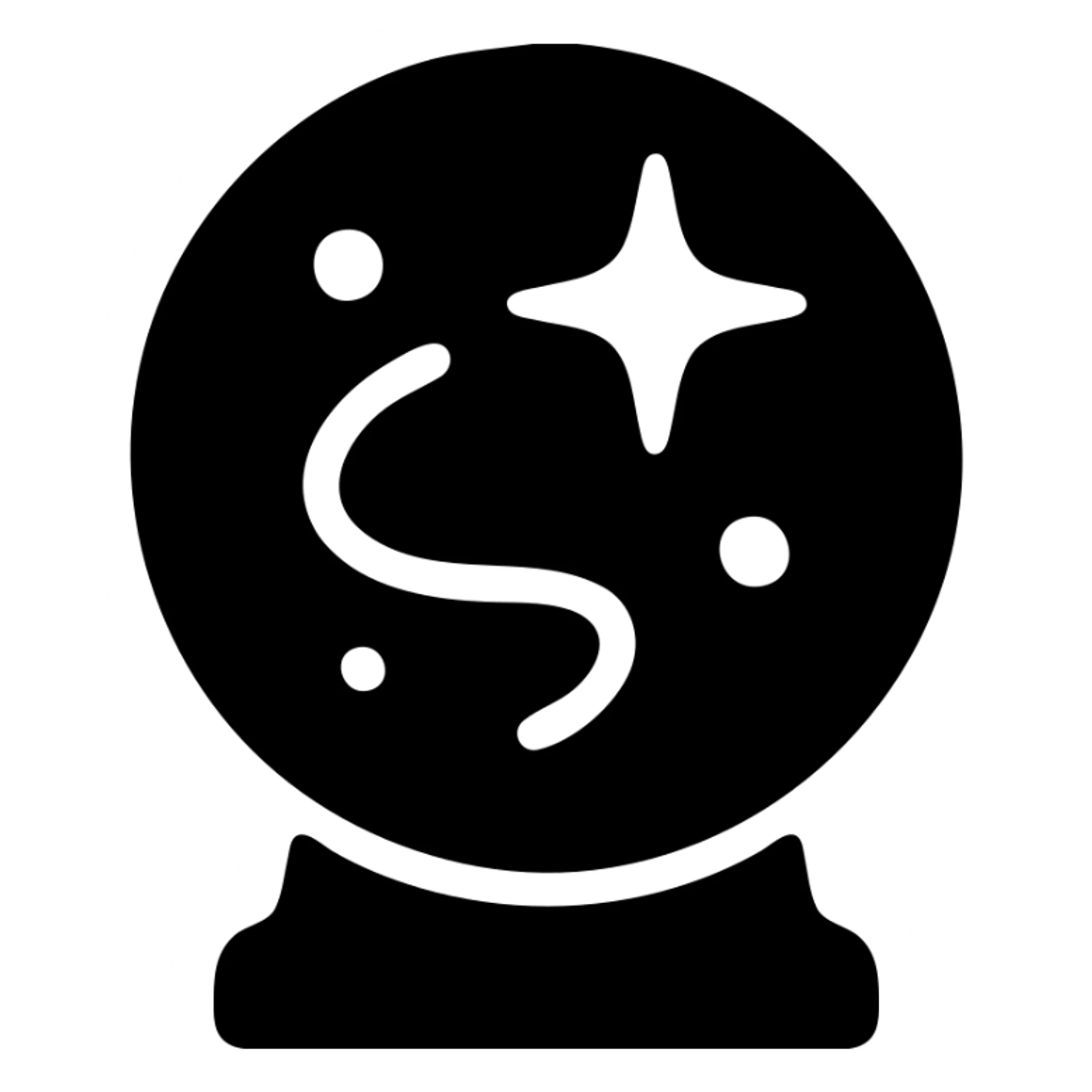 A mystical scrying orb with cosmic energy inside sticker