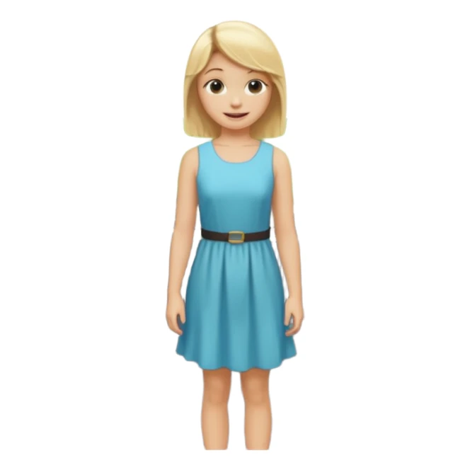generate an emoji a blond girl next to a kerb sticker
