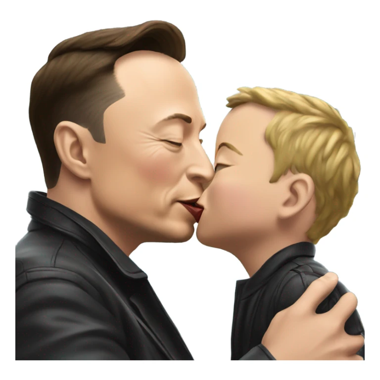 elon musk kissing elon musk sticker