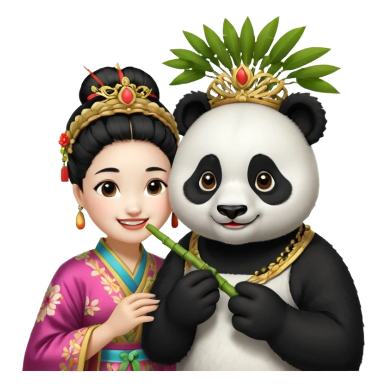 panda habit princesse chinoise sticker